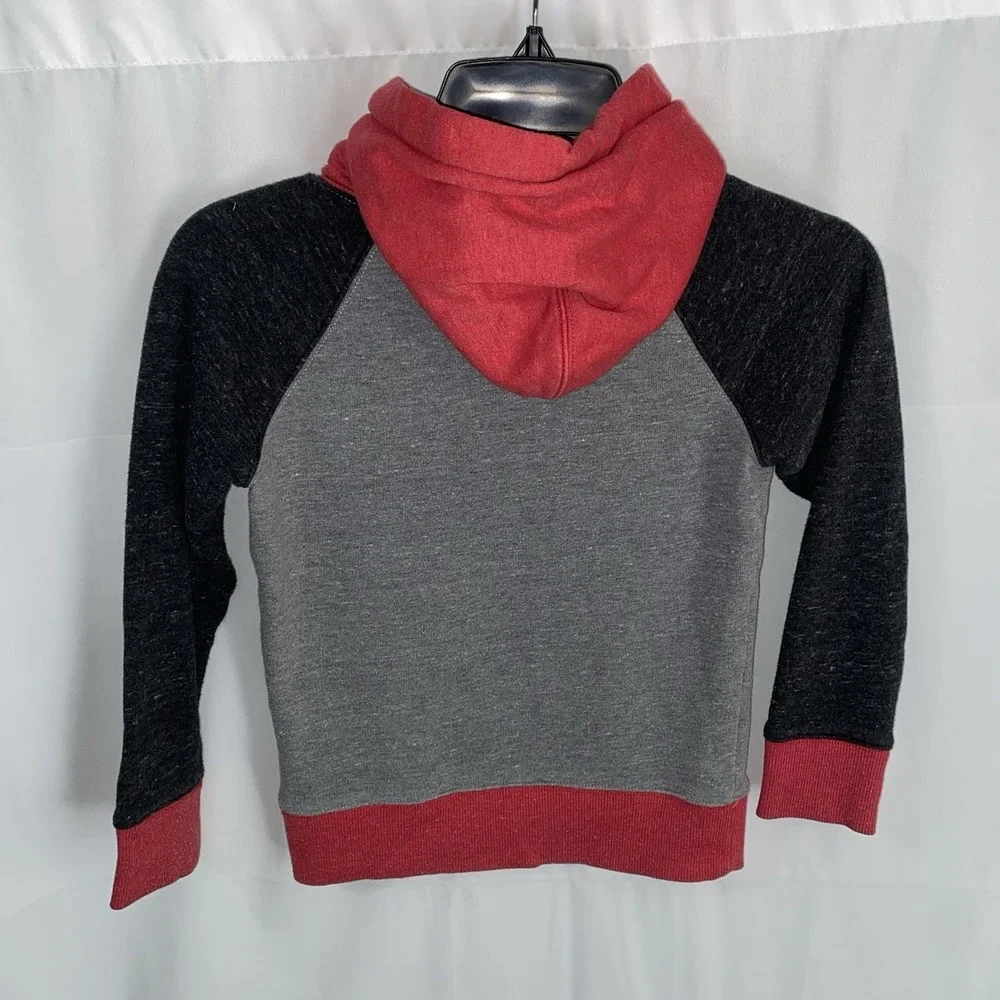 Homage Blank Gray/Red/Charcoal Hoodie Hooded Sweatshirt Youth Kids Size 6